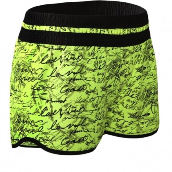 Yellow Individual Handwriting Print Swim Shorts - Picture 1 of 7